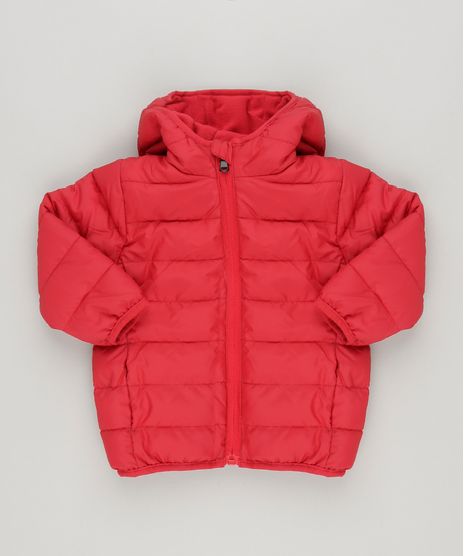 Jaqueta-Infantil-Puffer-com-Capuz-e-Forro-em-Fleece-Vermelha-8845831-Vermelho_1