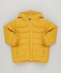 Jaqueta-Infantil-Puffer-com-Capuz-e-Forro-em-Fleece-Amarelo-Escuro-8845831-Amarelo_Escuro_1