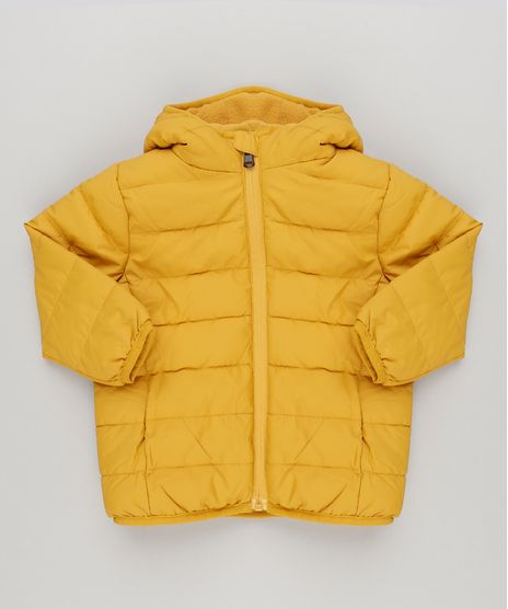 Jaqueta-Infantil-Puffer-com-Capuz-e-Forro-em-Fleece-Amarelo-Escuro-8845831-Amarelo_Escuro_1