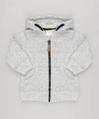 Blusao-Infantil-Botone-com-Capuz-e-Bolso-em-Moletom-Cinza-Mescla-Claro-8870158-Cinza_Mescla_Claro_1