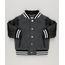 Jaqueta-Infantil-Bomber-em-Feltro-com-Punho-Listrado-Chumbo-8450327-Chumbo_1