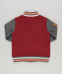 Jaqueta-Infantil-Bomber-College-em-Moletom-com-Bolsos-Vinho-8855411-Vinho_2