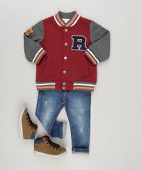 Jaqueta-Infantil-Bomber-College-em-Moletom-com-Bolsos-Vinho-8855411-Vinho_3