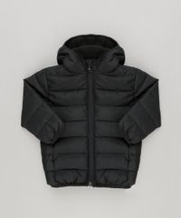 Jaqueta-Infantil-Puffer-com-Capuz-e-Forro-em-Fleece-Preta-8845831-Preto_1