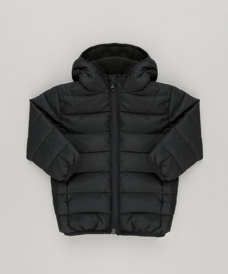 Jaqueta-Infantil-Puffer-com-Capuz-e-Forro-em-Fleece-Preta-8845831-Preto_1 Jaqueta-Infantil-Puffer-com-Capuz-e-Forro-em-Fleece-Preta-8845831-Preto_1