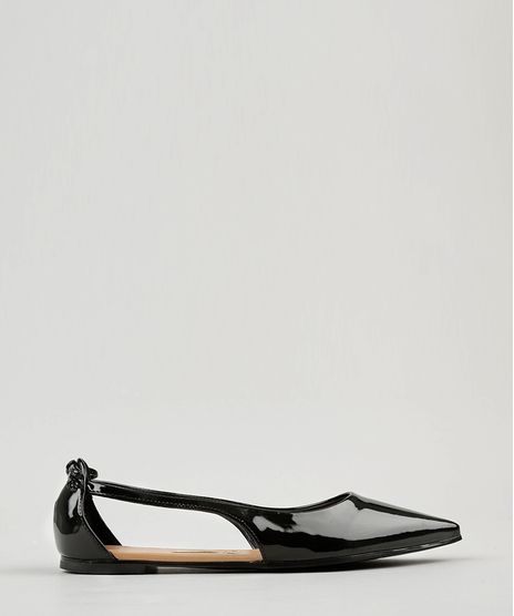 Sapatilha-Feminina-Bico-Fino-Vizzano-em-Verniz-com-Abertura-Lateral-e-Laco-Preta-9160956-Preto_1