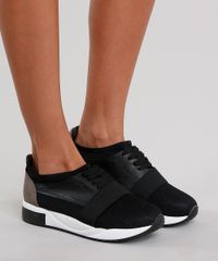 Tenis-Feminino-Vizzano-com-Elastico-e-Suede-Preto-9164035-Preto_2