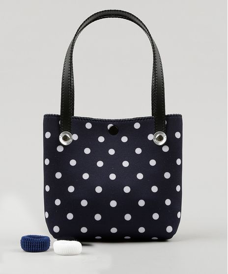 Bolsa-Infantil-Estampada-de-Poa---Elasticos-de-Cabelo-Azul-Marinho-9126641-Azul_Marinho_1