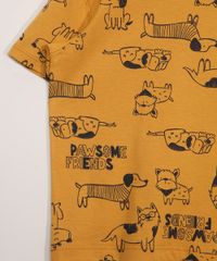Camiseta-Infantil-Manga-Curta-Estampada-de-Cachorrinhos-Amarela-9975776-Amarelo_2