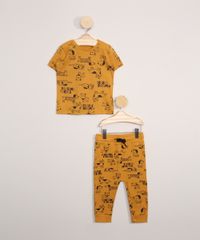 Camiseta-Infantil-Manga-Curta-Estampada-de-Cachorrinhos-Amarela-9975776-Amarelo_3