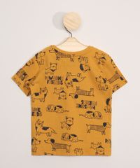 Camiseta-Infantil-Manga-Curta-Estampada-de-Cachorrinhos-Amarela-9975776-Amarelo_4
