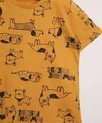 Camiseta-Infantil-Manga-Curta-Estampada-de-Cachorrinhos-Amarela-9975776-Amarelo_5
