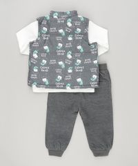 Conjunto-Infantil-de-Colete-Puffer-Estampado-de-Ursos-Cinza---Camiseta-Manga-Longa-Off-White---Calca-com-Forro-em-Algodao---Sustentavel-Chumbo-8914700-Chumbo_2