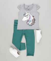 Blusa-Infantil-Feminina-Unicornio-Bordada-de-Paetes-Manga-Curta-Decote-Redondo-Cinza-Mescla-9143915-Cinza_Mescla_3