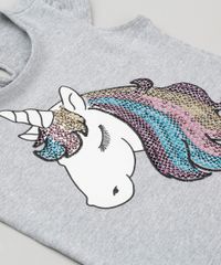 Blusa-Infantil-Feminina-Unicornio-Bordada-de-Paetes-Manga-Curta-Decote-Redondo-Cinza-Mescla-9143915-Cinza_Mescla_4