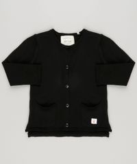 Cardigan-Infantil-Basico-em-Trico-com-Bolsos-Decote-Redondo-Preto-8871448-Preto_1