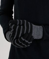 Luva-Masculina-de-Inverno-Listrada-em-Trico-Preta-8905861-Preto_2