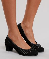 Scarpin-Feminino-Salto-Baixo-Beira-Rio-em-Suede-com-Laser-Cut-e-Laco-Preto-9175213-Preto_2