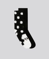 Kit-de-2-Meias-Femininas-de-Inverno-Felpuda-Estampadas-Panda-Preto-8966661-Preto_1
