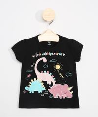 Blusa-Infantil-Manga-Curta-Dinossauros-com-Glitter-Preta-9979654-Preto_1