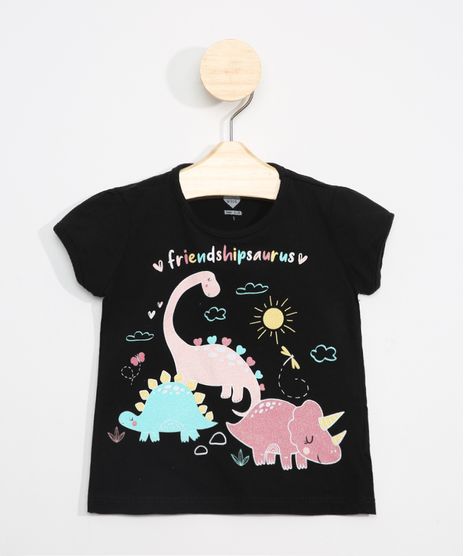 Blusa-Infantil-Manga-Curta-Dinossauros-com-Glitter-Preta-9979654-Preto_1
