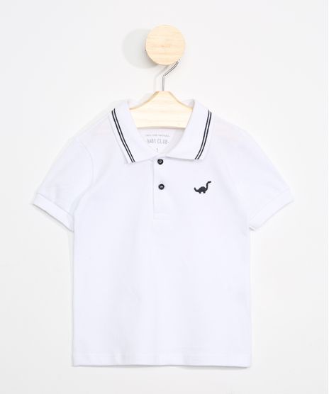Polo-Infantil-Manga-Curta-com-Bordado-Dinossauro-Branca-9978623-Branco_1