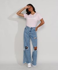 Camiseta-Feminina-Manga-Curta-Pantone-Decote-Redondo-Rosa-Claro-9968836-Rosa_Claro_3