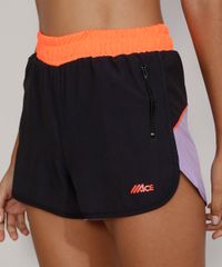 Short-Feminino-Esportivo-Ace-Running-Color-Block-com-Bolsos-de-Ziper-Preto-9976854-Preto_1