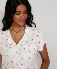 Camisa-Feminina-Manga-Curta-Estampada-de-Araras-com-Bolso-Off-White-9976769-Off_White_6