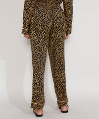 Calca-de-Pijama-Feminina-Estampada-de-Poa-com-Vivo-Contrastante-e-Laco-Azul-Escuro-9975183-Azul_Escuro_2