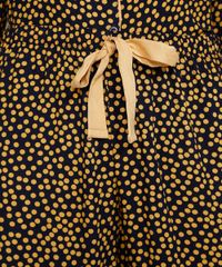 Calca-de-Pijama-Feminina-Estampada-de-Poa-com-Vivo-Contrastante-e-Laco-Azul-Escuro-9975183-Azul_Escuro_4
