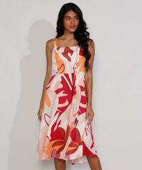 Vestido-Feminino-Midi-Estampado-de-Folhagem-com-Fenda-e-Lastex-Alca-Media-Multicor-9975386-Multicor_1
