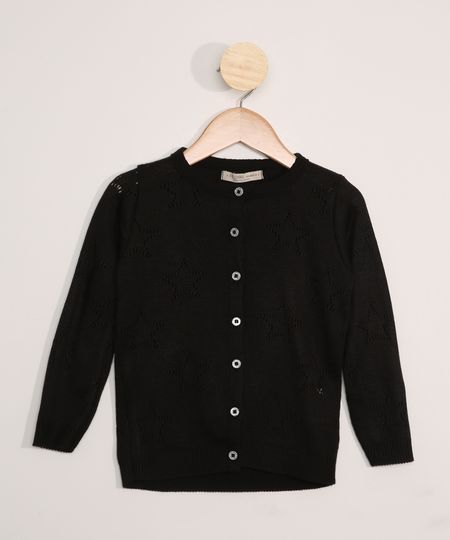 Cardigan-de-Trico-Infantil-Estrelas-Preto-9979100-Preto_1