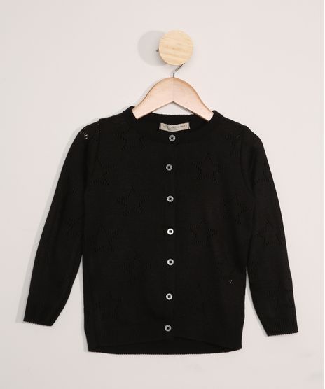 Cardigan-de-Trico-Infantil-Estrelas-Preto-9979100-Preto_1