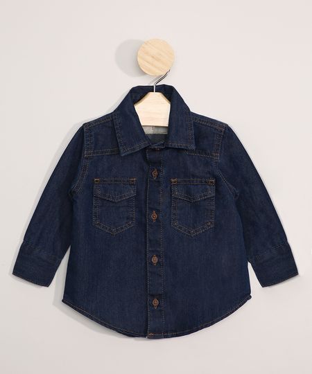 Camisa-Jeans-Infantil-Manga-Longa-Azul-Escuro-9964609-Azul_Escuro_1