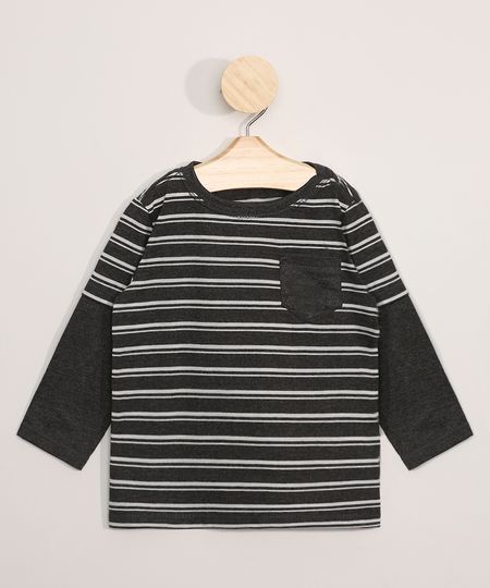 Camiseta-Infantil-Manga-Longa-Sobreposicao-Listrada-com-Bolso-Chumbo-9978086-Chumbo_1 Camiseta-Infantil-Manga-Longa-Sobreposicao-Listrada-com-Bolso-Chumbo-9978086-Chumbo_1