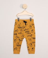 Calca-de-Moletom-Infantil-Estampada-Cachorrinhos-Amarela-9978311-Amarelo_1