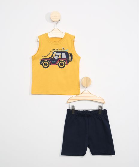 Conjunto-Infantil-de-Regata-Coala-Amarela---Bermuda-de-Moletom-Azul-Marinho-9975711-Azul_Marinho_1