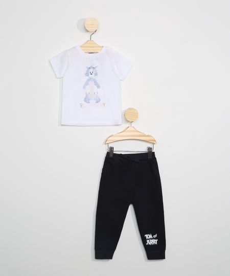 Conjunto-Infantil-de-Camiseta-Manga-Curta-Tom-Off-White---Calca-de-Moletom-Azul-Marinho-9976338-Azul_Marinho_1