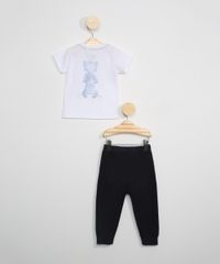 Conjunto-Infantil-de-Camiseta-Manga-Curta-Tom-Off-White---Calca-de-Moletom-Azul-Marinho-9976338-Azul_Marinho_3