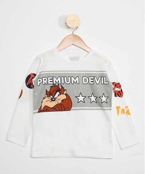 Camiseta-Infantil-Manga-Longa-Looney-Tunes-Taz-Branco-9978141-Branco_1