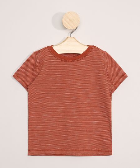 Camiseta-Infantil-Manga-Curta-Listrada-Laranja-9978090-Laranja_1