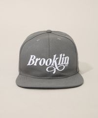 Bone-Masculino-Aba-Reta-com-Bordado--Brooklin--Cinza-9981505-Cinza_1