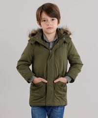 Jaqueta-Infantil-Parka-Capuz-com-Pelos--Verde-Militar-8863148-Verde_Militar_1