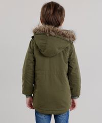 Jaqueta-Infantil-Parka-Capuz-com-Pelos--Verde-Militar-8863148-Verde_Militar_2