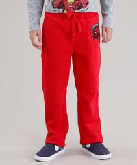 Calca-Infantil-Homem-Aranha-em-Moletom-com-Bolsos-em-Algodao---Sustentavel-Vermelha-8474540-Vermelho_1