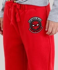 Calca-Infantil-Homem-Aranha-em-Moletom-com-Bolsos-em-Algodao---Sustentavel-Vermelha-8474540-Vermelho_4