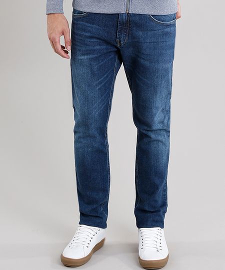 Calca-Jeans-Masculina-Slim-com-Bolsos-Azul-Escuro-8762761-Azul_Escuro_1