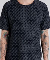 Camiseta-Masculina-Estampada-de-Coqueiros-Manga-Curta-Gola-Careca-Preto-8776860-Preto_4