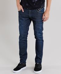 Calca-Jeans-Masculina-Skinny-com-Bolsos-Resinado-Azul-Escuro-8903191-Azul_Escuro_1
